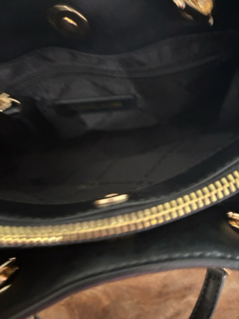 Michael Kors Black Teagen Small Pebbled Leather Messenger Bag - Picture 11 of 14